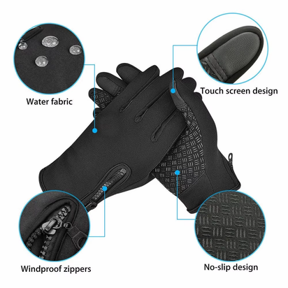 Outdoor Winter Gloves Men Women Touchscreen Warm for Cycling Driving Motorcycle Cold Gloves Windproof Non Slip Gloves S-XL