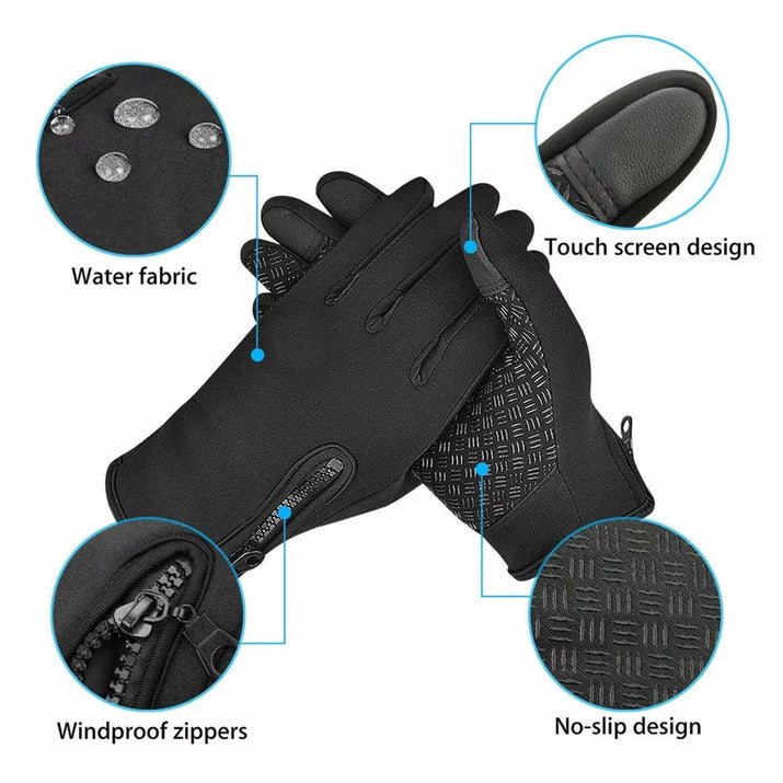 Outdoor Winter Gloves Men Women Touchscreen Warm for Cycling Driving Motorcycle Cold Gloves Windproof Non Slip Gloves S-XL