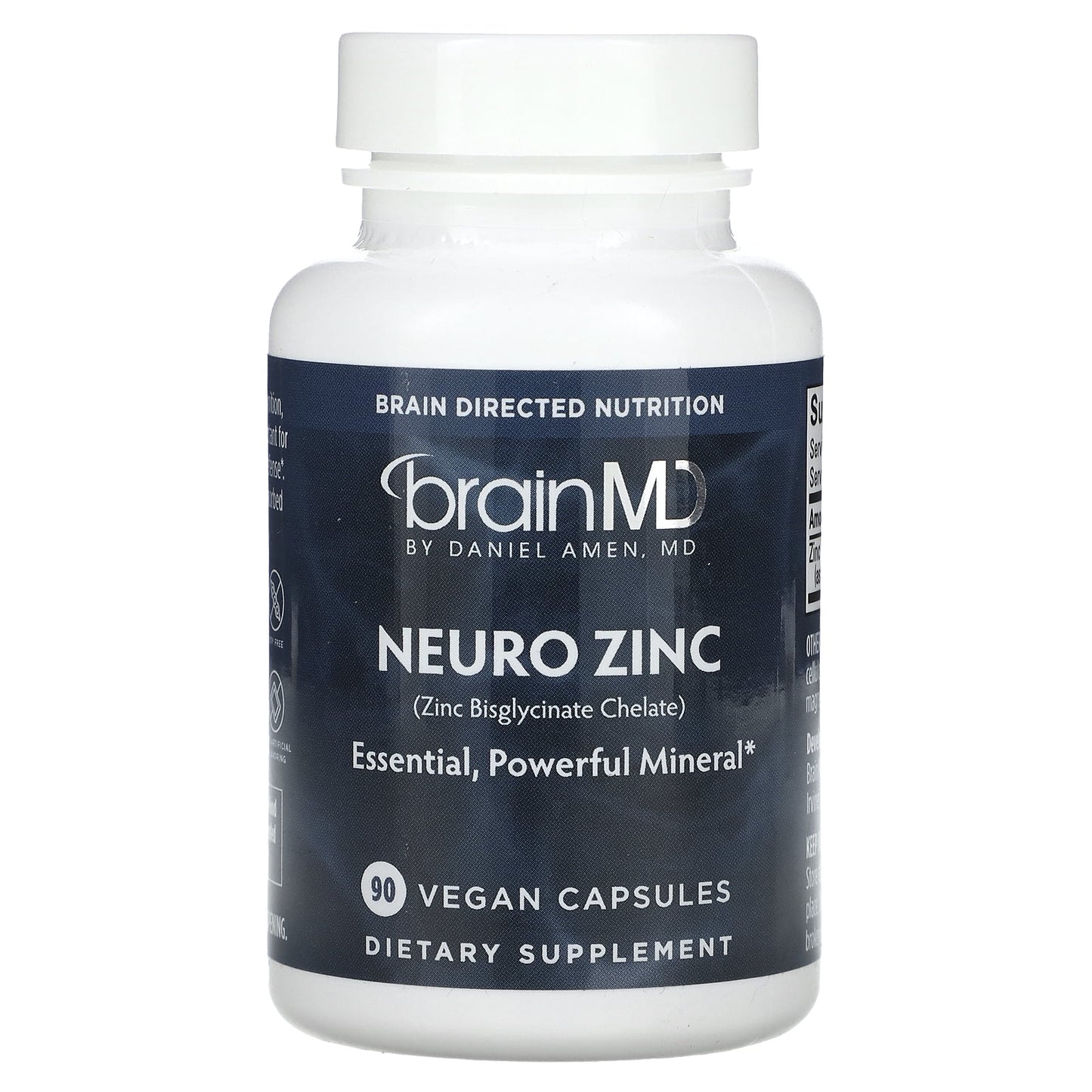 Neuro Zinc (Zinc Bisglycinate Chelate), 25 Mg , 90 Vegan Capsules