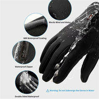 Outdoor Winter Gloves Men Women Touchscreen Warm for Cycling Driving Motorcycle Cold Gloves Windproof Non Slip Gloves S-XL